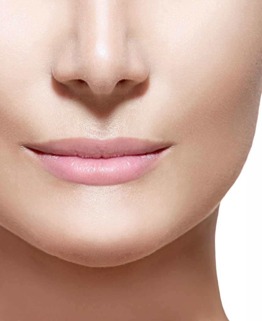 Close-up on female lips